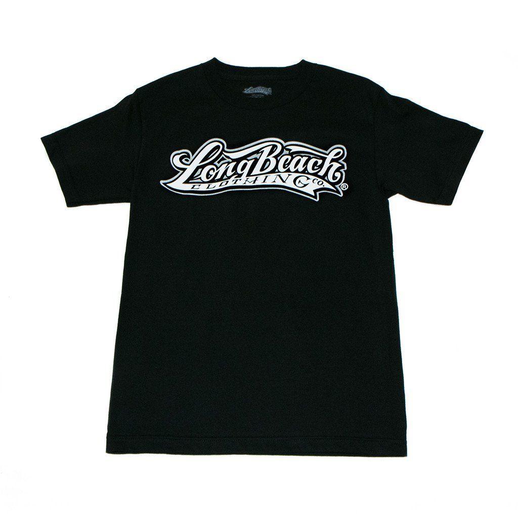 Black and White Clothing Company Logo - Long Beach Clothing Co. Logo Men's T Shirt