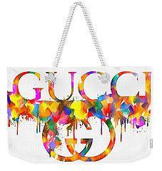 Colorful Gucci Logo - Gucci Logo Weekender Tote Bags