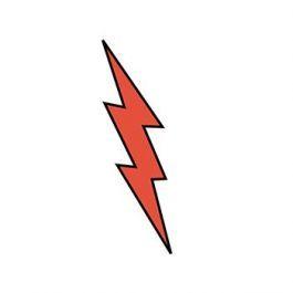 Red Lightning Bolt Logo - Red Lightning Bolt Temporary Tattoo gives you an extra edge