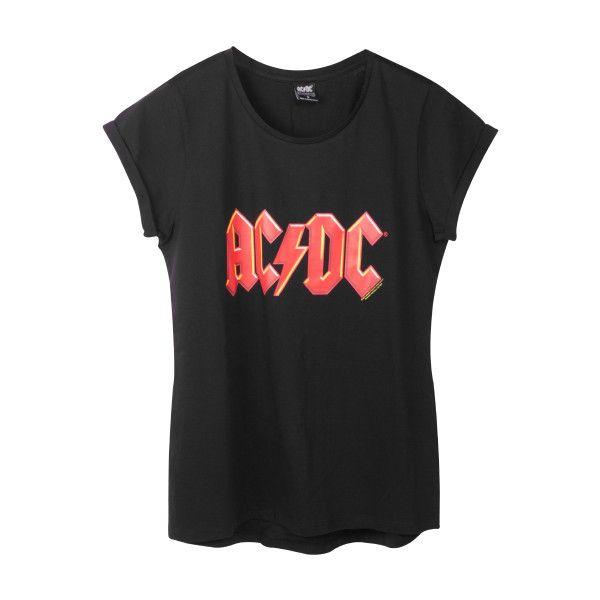Red Lightning Logo - AC/DC Women's Red Lightning Logo T-Shirt | Shop the AC/DC Official Store