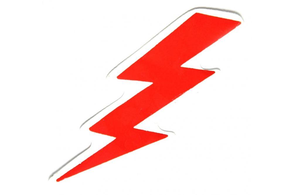 Red Lightning Bolt Logo - Red Lightning Bolt Sticker | Military Stickers - TheCheapPlace
