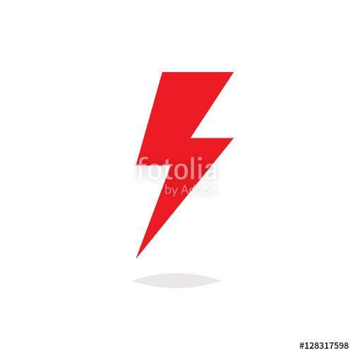 Red Lightning Bolt Logo - Lightning bolt icon red