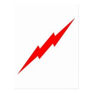 Red Lightning Logo - The Flash Lightning Bolts Postcards