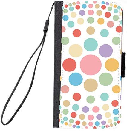 Spiral Colored Dots Logo - Rikki Knight Premium Flip Case with Card Slots