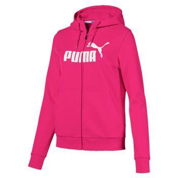 Purple Puma Logo - Puma Essentials Logo Hooded Jacket - Womens - Beetroot Purple | Buy ...