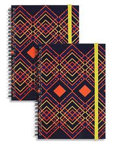 Spiral Colored Dots Logo - MILIKO A5 COLOR GEOMETRY SERIES HARDCOVER SPIRAL 2 NOTEBOOKS SET