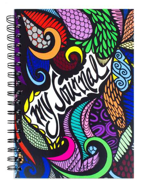 Spiral Colored Dots Logo - My Journal Colored Spiral Notebook Journal 200 Lightly Lined Pages