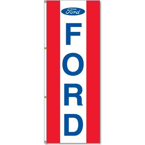 Red White Blue Ford Logo - Buy 3x8 ft. Vertical Ford Logo Flag - 3'x8' Vertical Logo Flags ...