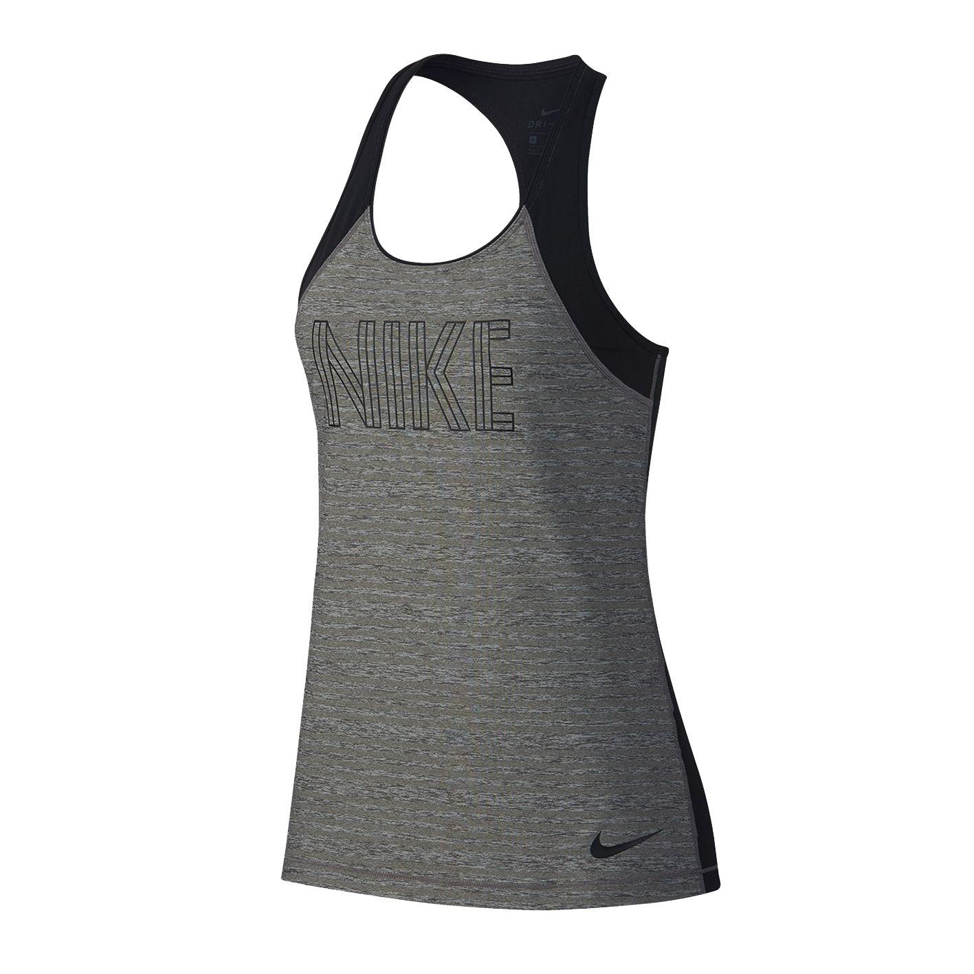 Carbon Nike Logo - Nike Women's Logo Training Tank Carbon Heather. Women's T Shirts
