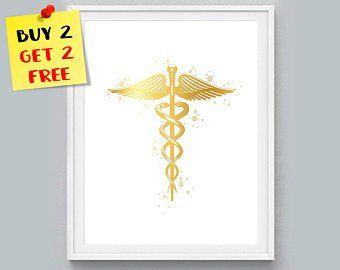 Doctors Office Cross Logo - Medical symbol print