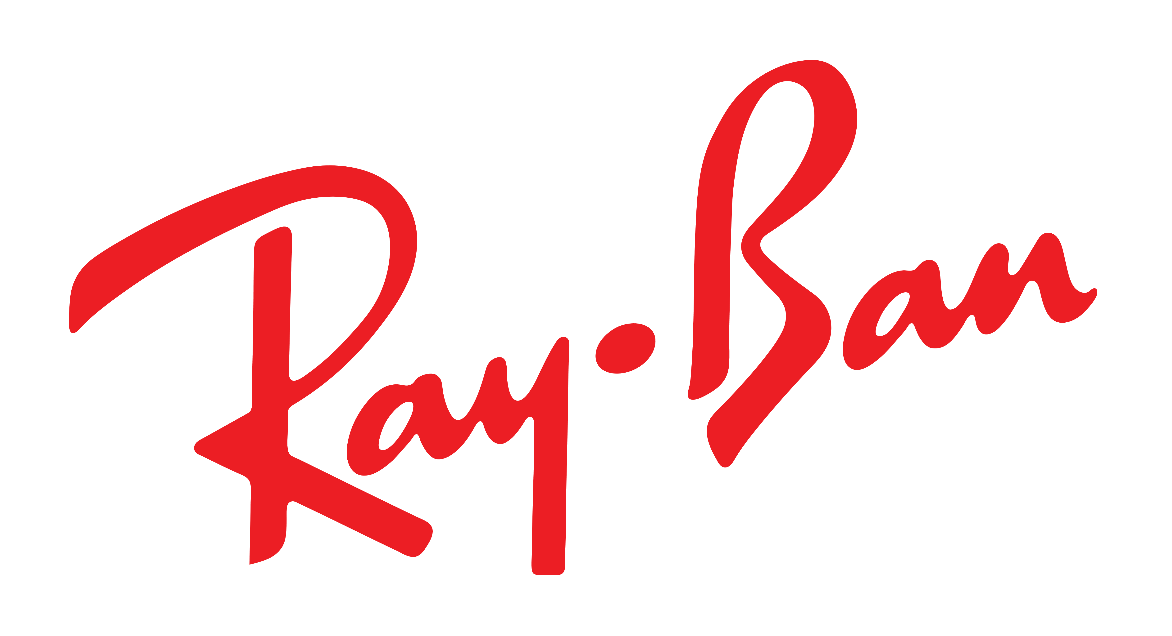 White with Red Logo - Ray Ban