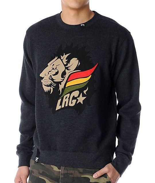 LRG Lion Logo - LRG Lion Flag Rasta Crew Neck Sweatshirt | Zumiez