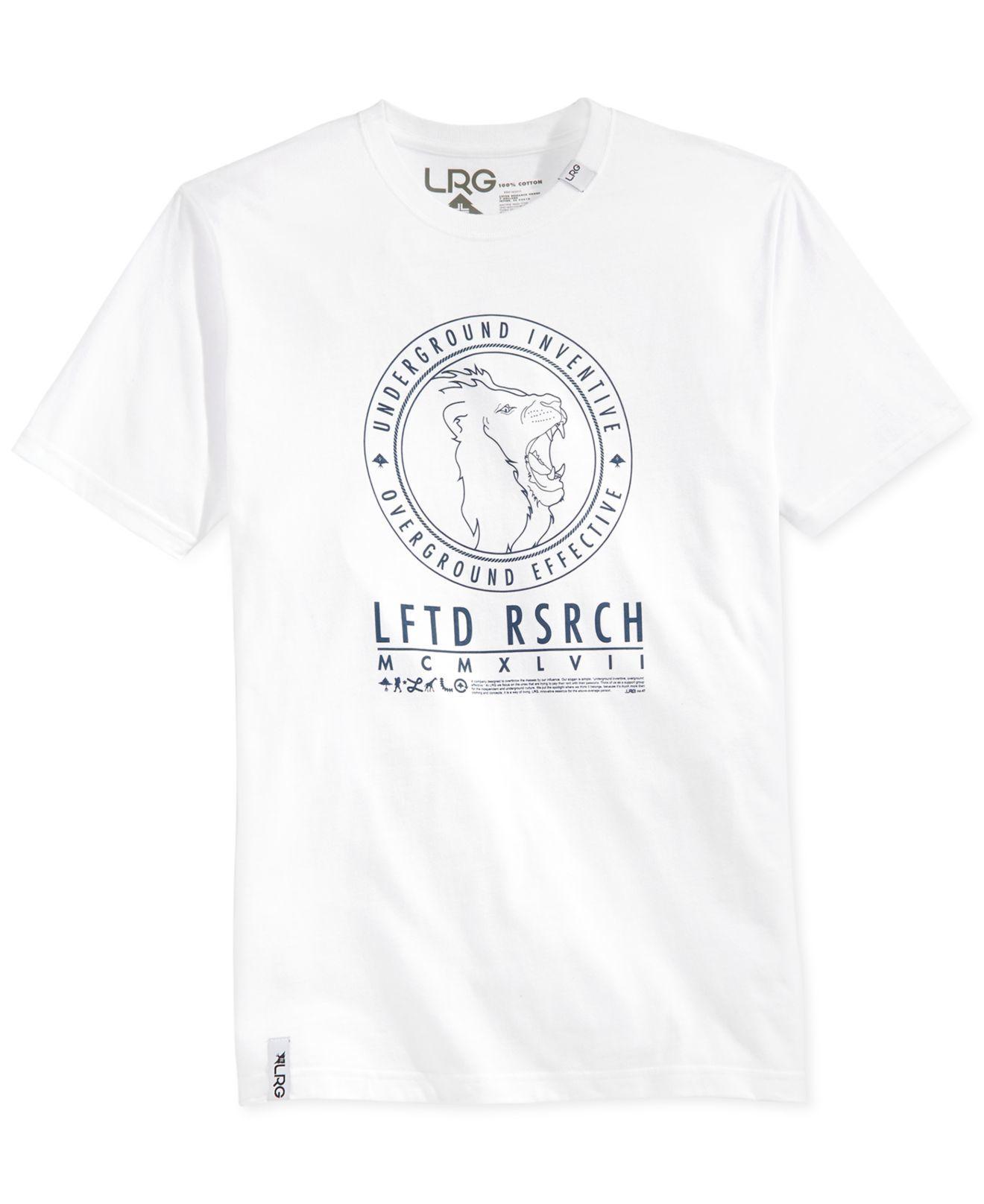 LRG Lion Logo - Lyst - LRG Lion Stamp T-shirt in White for Men