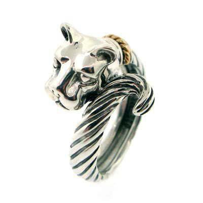 LRG Lion Logo - Sterling Silver Twisted Lrg Penn State Nittany Lion Head Ring With ...