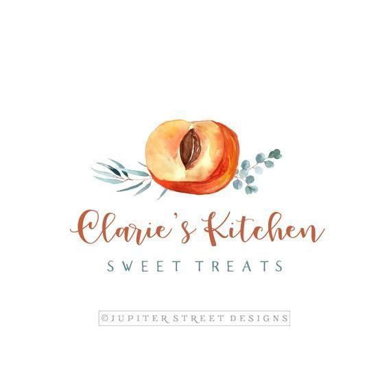 Food Flower Logo - Kitchen Logo Catering Logo Premade Logo Fruit Logo Flower Logo Food