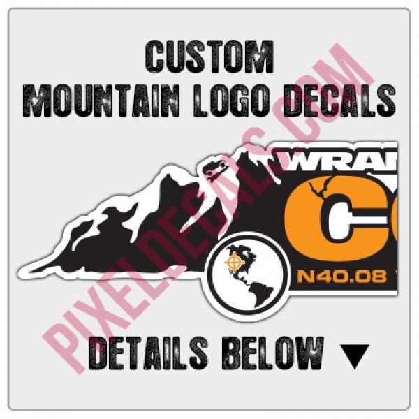 Custom Mountain Logo - Custom Mountain Logo Decals