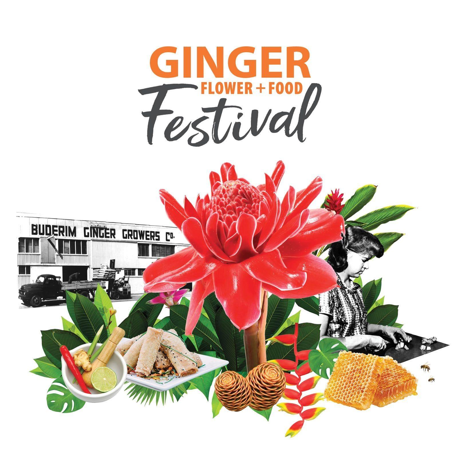 Food Flower Logo - Ginger Flower Food Festival Logo Ginger Factory