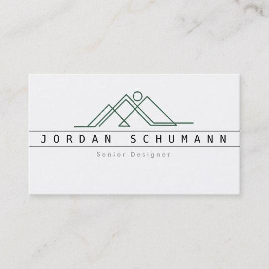 Custom Mountain Logo - Geometric Mountain Logo | Custom Business Business Card | Zazzle.com