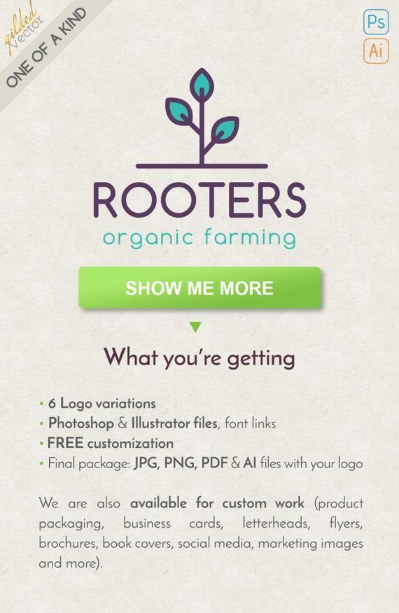 Food Flower Logo - Farm Logo Flower Logo Tree Logo Leaf Logo Nature Logo