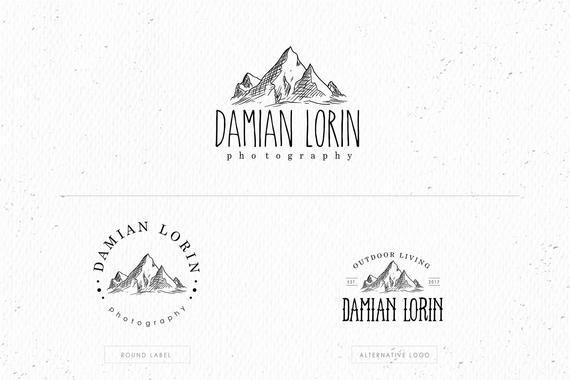 Custom Mountain Logo - Mountain logo Eps and Png file watermark Premade custom