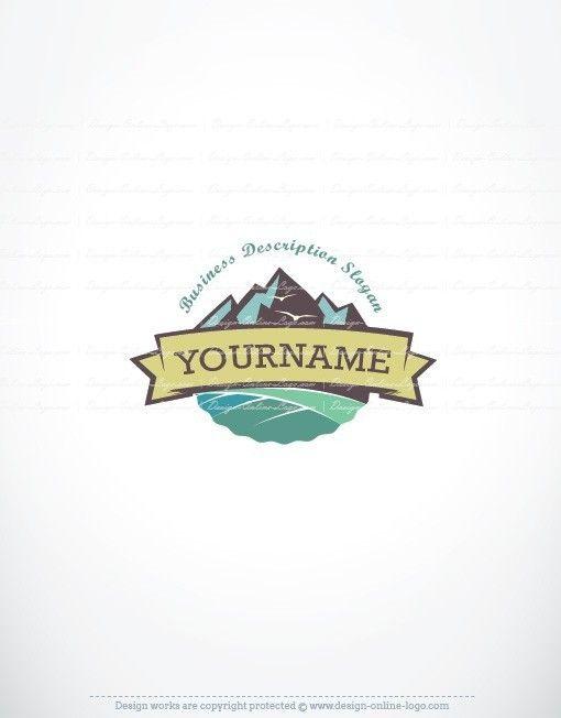 Custom Mountain Logo - Exclusive Design: Mountain View Logo + Compatible FREE Business Card