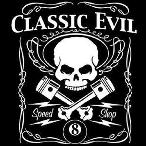 Custom Speed Shop Logo - Classic Evil Rod and Custom Speed Shop Skull & Pistons Hoodie Pull ...