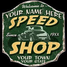 Custom Speed Shop Logo - Best Speed shop signs image. Vintage Cars, Antique cars, Car decal