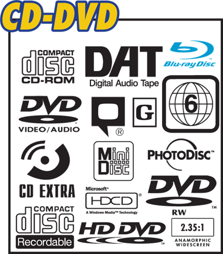 CD-ROM Logo - Logos & Trademarks - CD-DVD Collection by Innovative Clip Art