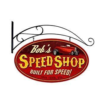 Custom Speed Shop Logo - Personalized Speed Shop Garage Car Vintage Metal Sign 24