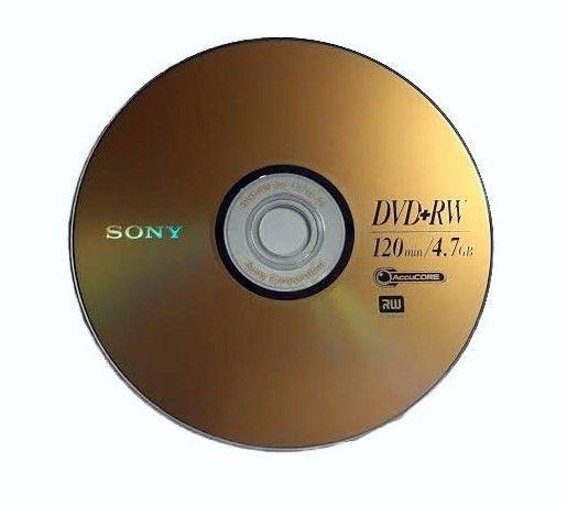 DVD Disc Logo - 5 SONY Blank DVD+RW 4x Branded Logo 4.7GB Rewritable DVD Disc in ...