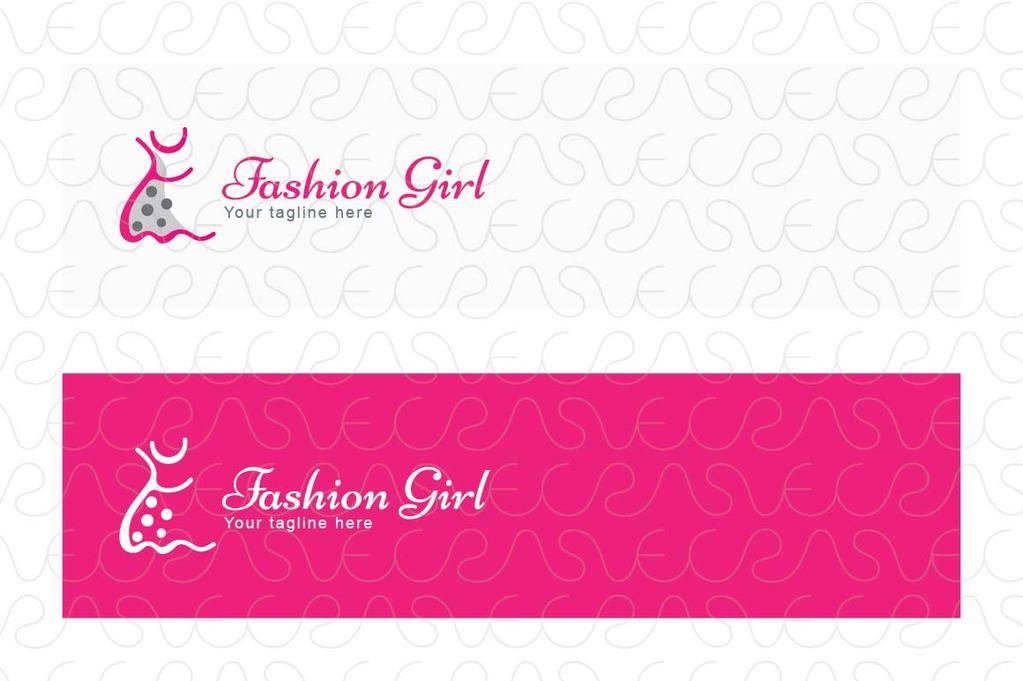 Trendy Girl Logo - Fashion Girl Trendy Frock Abstract Graphic Stock Logo