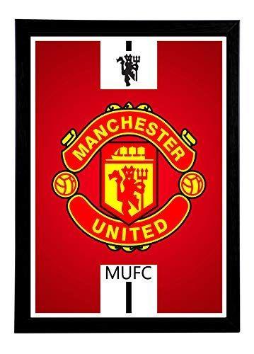 United Club Logo - Interio Crafts Manchester United Club Logo Poster with Wooden Frame ...