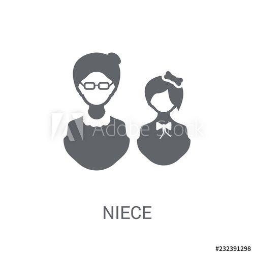 Trendy Girl Logo - niece icon. Trendy niece logo concept on white background from ...