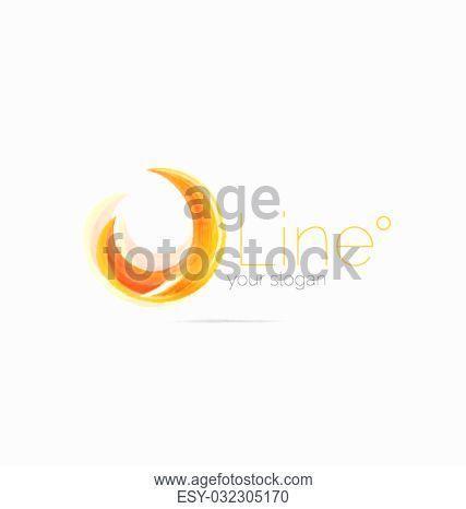 Orange Cube Swirl Logo - Swirl orange company logo design Stock Photos and Images | age fotostock