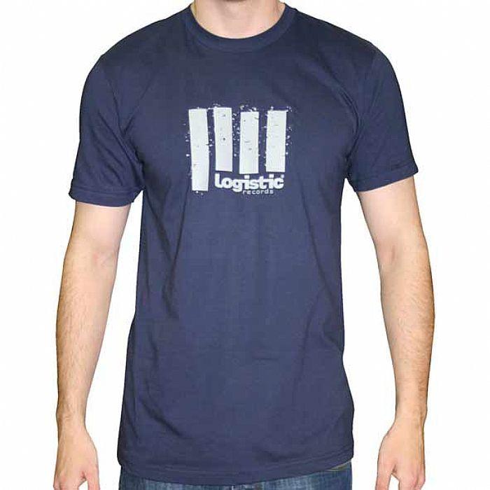 Grey and Navy Blue Logo - LOGISTIC Logistic Designs T Shirt (navy blue with grey logo) vinyl ...