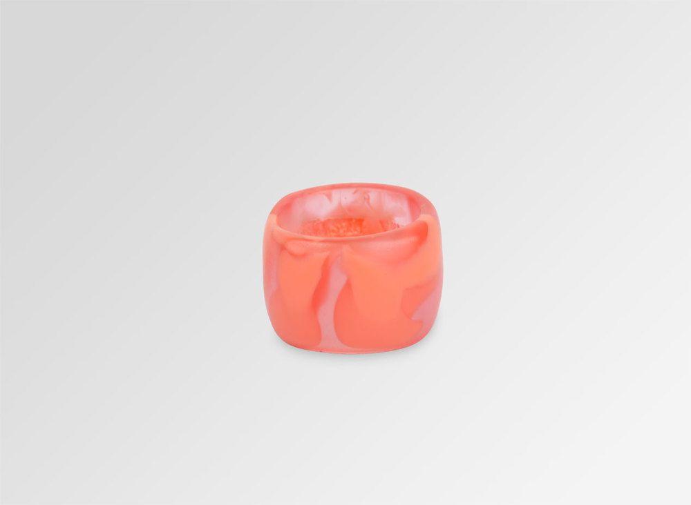 Orange Cube Swirl Logo - Resin Cube Ring Swirl Size N Designs Australia