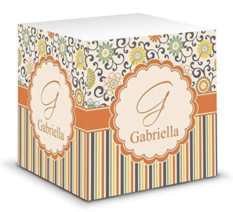 Orange Cube Swirl Logo - Amazon.com : Swirls, Floral & Stripes Sticky Note Cube (Personalized ...