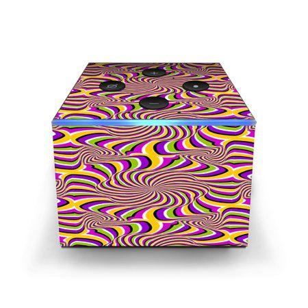 Orange Cube Swirl Logo - Skin Decal for Amazon Fire TV CUBE + REMOTE / Psychedelic Swirls