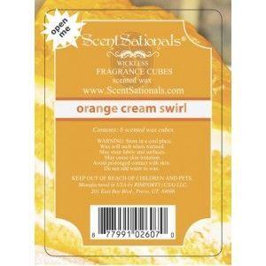 Orange Cube Swirl Logo - Orange Cream Swirl Scentsationals Fragrance Cubes. ScentSationals