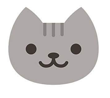 Cat Emoji Logo - Cute Gray Kitty Cat Face Emoji Vinyl Decal Sticker 12