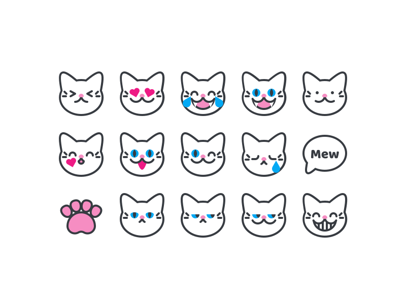 Cat Emoji Logo - cat emoji - new version by erik ambring | Dribbble | Dribbble