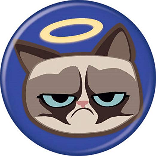 Cat Emoji Logo - Amazon.com: Grumpy Cat - Emoji Angel - Pinback Button 1.25