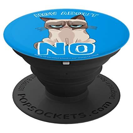 Cat Emoji Logo - Amazon.com: Grumpy Cat How About No Cat Emoji - PopSockets Grip and ...