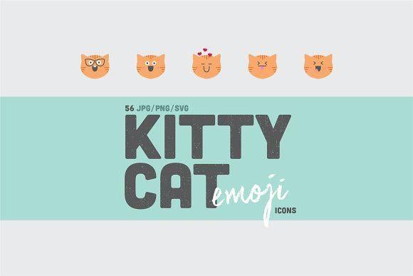 Cat Emoji Logo - 56 Cat Emoji Icons & Patterns ~ Illustrations ~ Creative Market