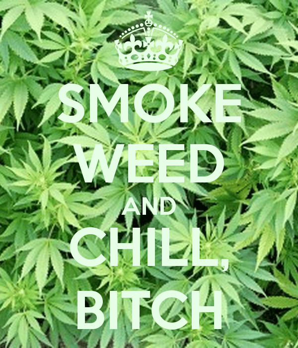 Chill Weed Logo - SMOKE WEED AND CHILL, BITCH Poster. Kicia. Keep Calm O Matic