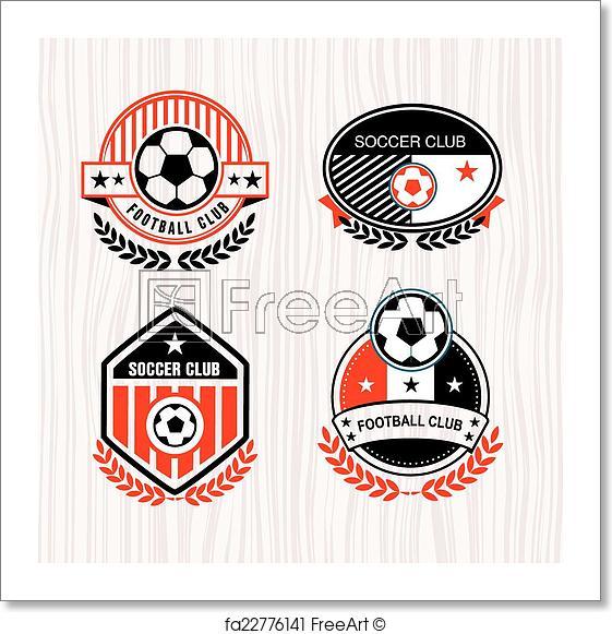 Soccer Emblems Logo - Free art print of Football logo. Vector set sport emblems. Logo ...