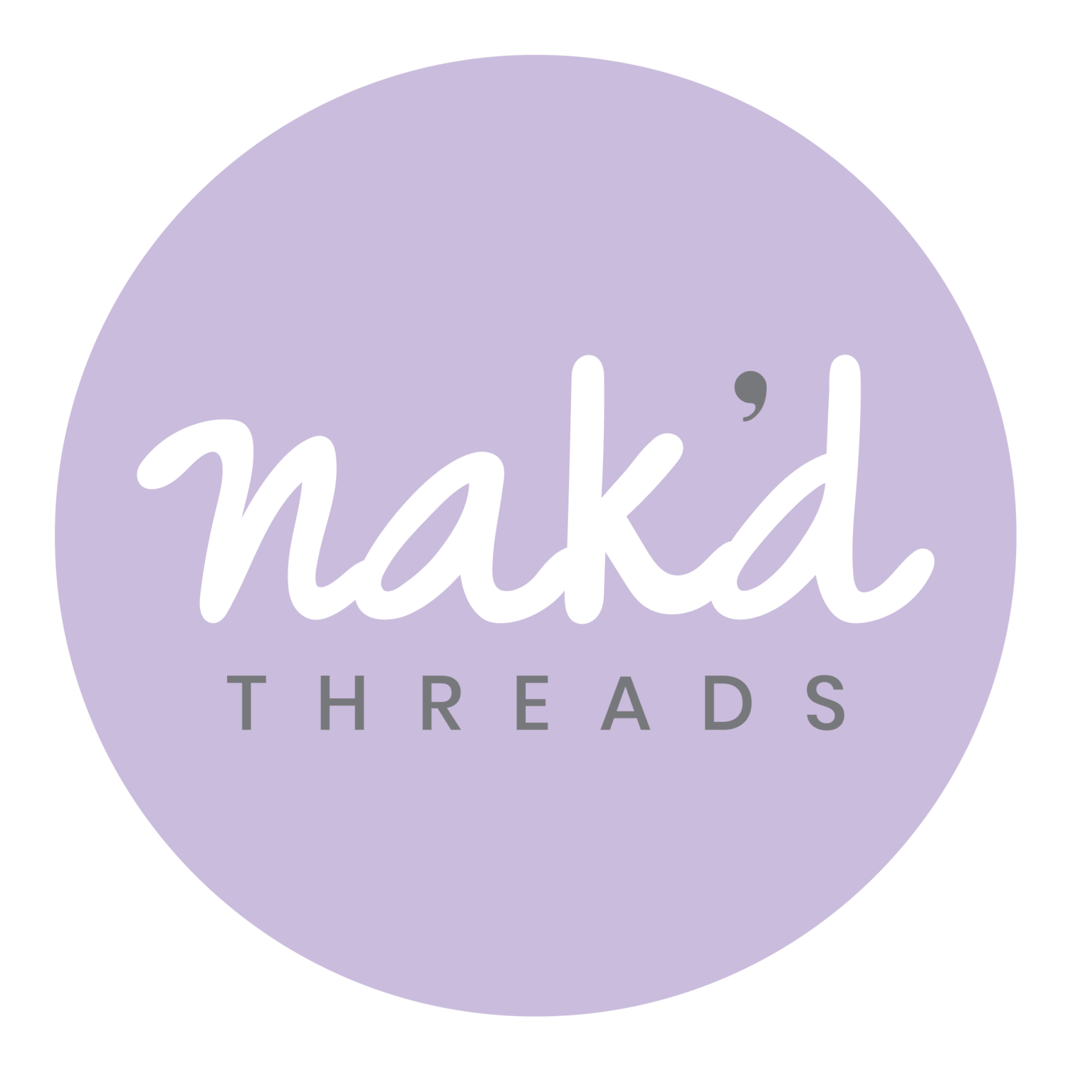 Lavender Circle Logo - Nak'd Threads. Mattress Pads, Protectors, Coolers. Sleep Better Nak'd