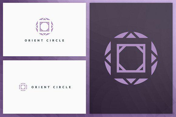 Lavender Circle Logo - Circle geometric logos Logo Templates Creative Market