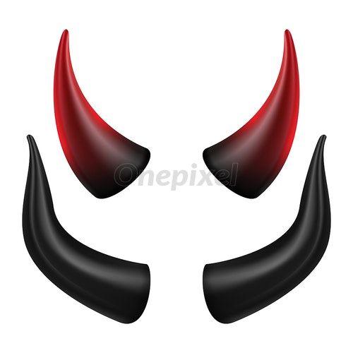 Q with Horns Logo - Devils Horns Vector. Good For Halloween Party. Satan Horns Symbol