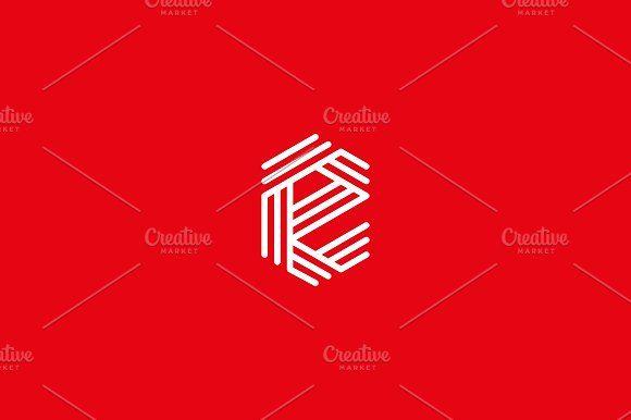 Red Letter E Logo - Letter E logo premium elegant symbol Logo Templates Creative Market